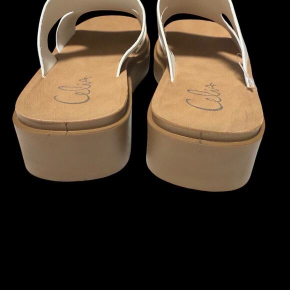 CELIA Raya H Band Slide - Womens White sandals slip on SZ/7 - Picture 9 of 12